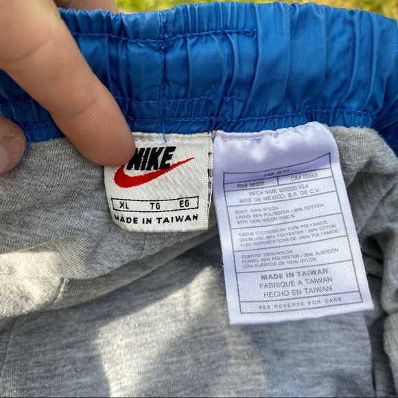 Vtg 90’s Nike Sweatpants Track Pants Lined XL Blue - Picture 5 of 9